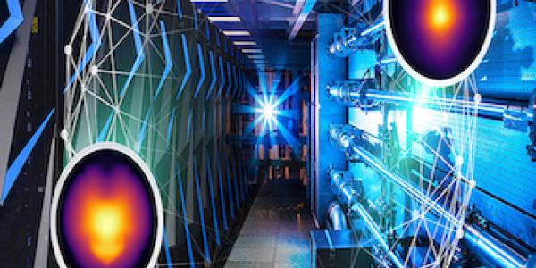 Sierra supercomputer (left) and the National Ignition Facility (NIF) (right) at Lawrence Livermore