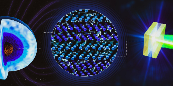 Researchers paired ultrafast X-rays with specialized instruments to study the atomic stacking structures of superionic water – a hot, black and strangely conductive form of ice that is believed to exist in the center of giant ice planets like Neptune and Uranus