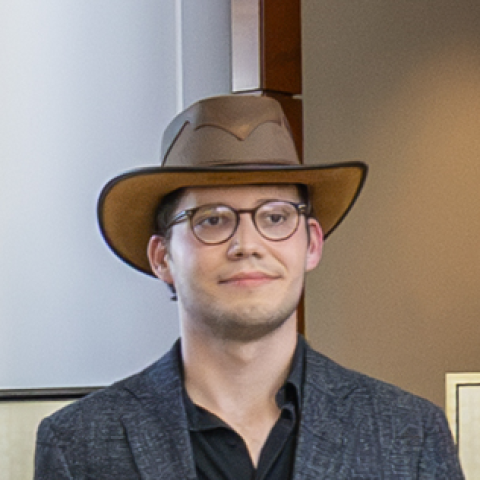 Armin Bergermann looking dashing in a hat