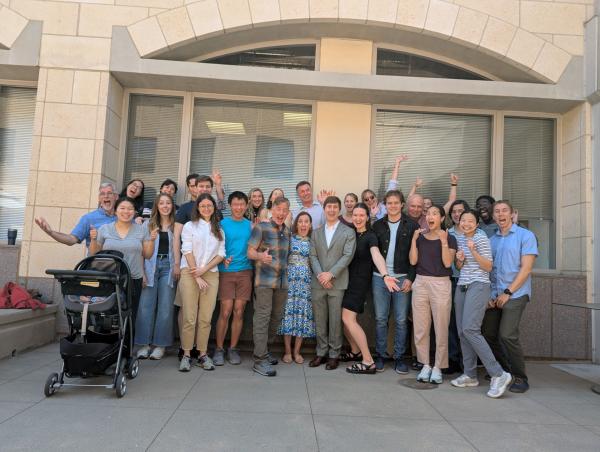 Griffin and friends after defense